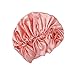NMM Global 100% Natural Silk Night Sleep Cap Soft Sleeping Bonnet for Women Hair Care (Pink)