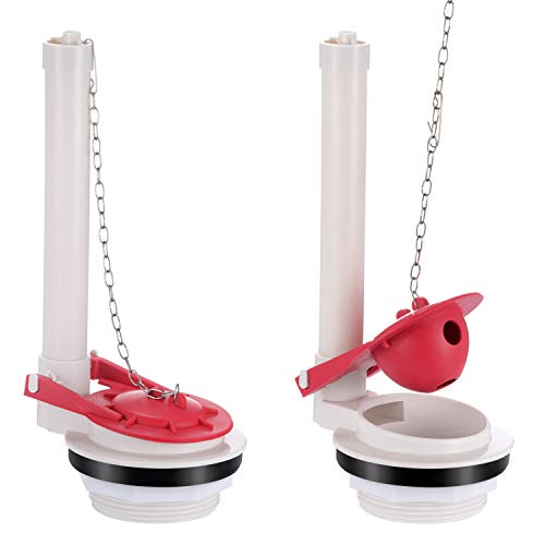 Canomo 3" Toilet Hinge Flapper Replacement with Stainless Steel Chain and Hook and 2 Pieces