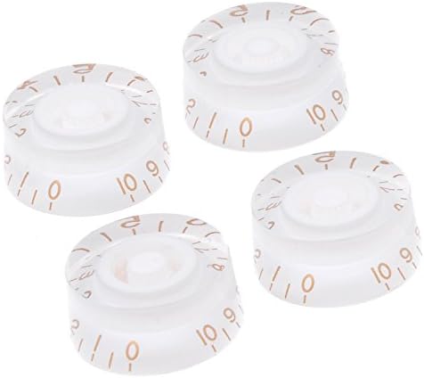 Kmise Speed Control Knobs Guitar Knob Anti-Clockwise for Gibson Les Paul Guitar Replacement Parts White Pack of 4