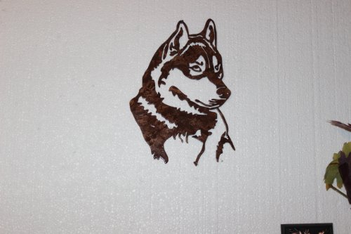 Siberian Husky Head Metal Wall Art Home Decor