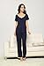 Latuza Women's V-neck Sleepwear Short Sleeves Top with Pants Pajama Set