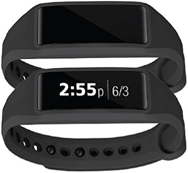 Striiv Fusion Bio 2: Activity Tracker, Smartwatch, Heart Rate Monitor (2 Pack), Black/Black