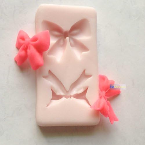 2 Bows Ribbons SILICONE sugarcraft art MOULD cake decorating fondant gum paste chocolate candy mold
