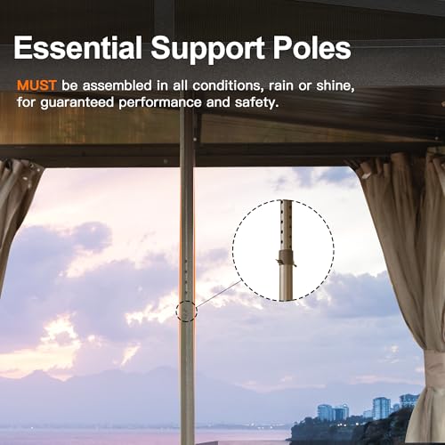 Domi 8x12 Lean-to Gazebo Review: Wall-Mounted Hardtop with Curtains & Netting image 28