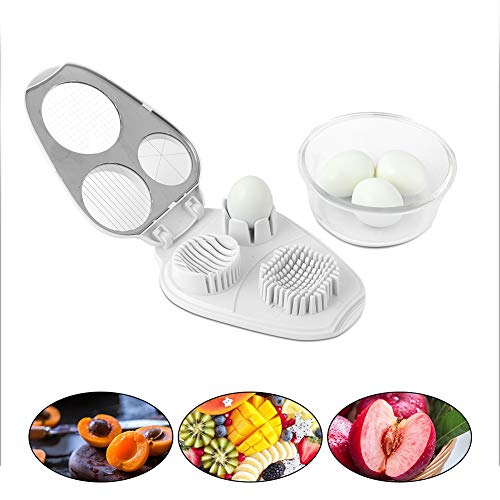 Huinsh Boiled Egg Slicer 3 Slicing Styles Divider Boiled Egg Slicer