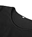 JOKHOO Mens Long Sleeve Hipster Hip Hop Basic Curved Hem T Shirt Black Medium