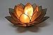 World Buyers Capiz Tea Light Holder, Three Rings of Translucent capiz Shell Petals-Flickering Light Decor Measures 5