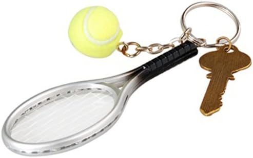 Tennis Racket Key Chain (Silver &amp; Green) by Wise Will by Wise Will