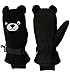 N'Ice Caps Little Kids Cute Bear Face Thinsulate and Waterproof Mittens