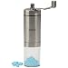 Pill Crusher and Grinder - Crush Multiple Tablets and Vitamins to a Fine Powder - Stainless Steel Shaft with Clear Plastic Collection Cup - Folding Handle and Ceramic Burr by Kraftura