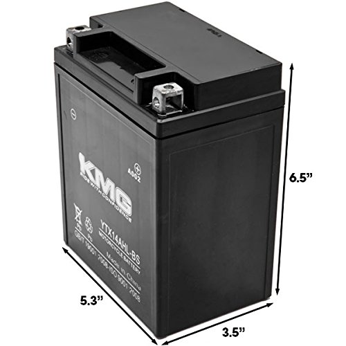 KMG YTX14AHL-BS Battery For Kawasaki 900 Z1 Series 1973-1975 Sealed Maintenance Free 12V Battery High Performance SMF OEM Replacement Powersport Motorcycle ATV Snowmobile Watercraft