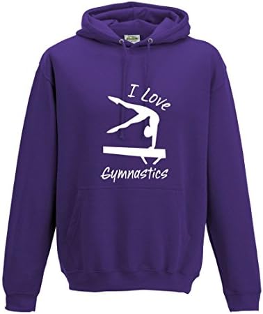 Girl's 'I Love Gymnastics' Balance Beam Hoodie