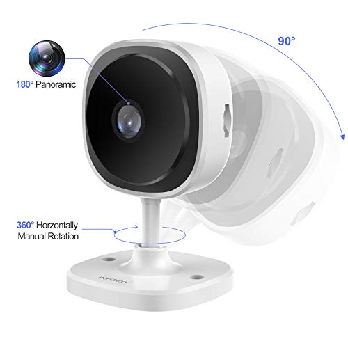 IP Camera,Wandwoo 1080P Wireless Camera with Night Vision,Two-Way Audio,180Â° Fisheye Panoramic Security Camera Support Motion Dection,Cloud Service,for Home/Baby/Elderly/Pet Monitor,2 Pack,(White)