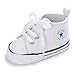 Unisex Baby Girls Boys Canvas Shoes Soft Sole Toddler First Walker Infant Sneaker Newborn Crib Shoes(White,6-12Month)