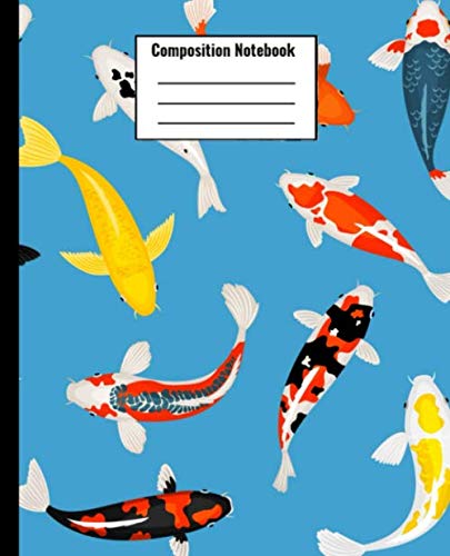 Composition notebook: Fish composition notebook wide ruled blank lined simple