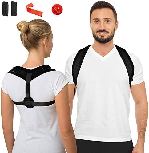 CEEBON Posture Corrector for Women or Men, Adjustable Back Brace for Upper Back Support, Neck Shoulders Pain Relief, Slouching, Hunching & Bad Posture Correct