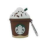 Airpods Case, 3D Cute Cartoon Airpods Cover Soft Silicone Rechargeable Headphone Cases,Shockproof Protective Premium Silicone Cover and Skin for Apple AirPods 1st/2nd Charging Case (Starbucks Cup)