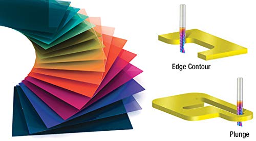 Amana Tool AMS-165-K 8-Pc CNC Spektra Extreme Tool Life Coated Plastic Cutting Solid Carbide Spiral O Flute 1/4 SHK Router Bit Collection - Image 4