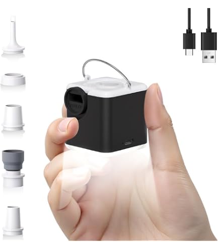 JUQUMTY Portable Rechargeable Air Pump - High Speed Inflate/Deflate For Pool Floats, Air Mattresses, Vacuum Bags (USB-C) - View #9