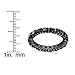 Black Sterling Silver Eternity Ring Engagement Wedding Band Ring with Black Cubic Zirconia CZ, 3mm SZ 8