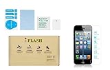 iPhone SE, 5S, 5C, 5 Screen Protector, iFlash HD Tempered Glass Screen Protector for Apple iPhone SE, 5S, 5C, 5 - Anti-Scratch/Case Friendly/Bubble Free / 2.5D Round Edge/Crystal Clear Version