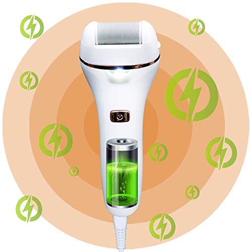 Bemece Electric Foot File, Rechargeable Foot Grinder, Electric Foot Callus Remover with Light, Professional Feet Care for Dry and Dead Skin