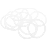 Silicone O-Ring,ULIFESTAR White Rings Gasket,Food Grade Silicone Replacement Gasket,Insulated Seal O Ring,VMQ O Shaped Lid Seals Washer Gasket Set,50PCS Wide Mouth Bottle Flip Lid Gaskets