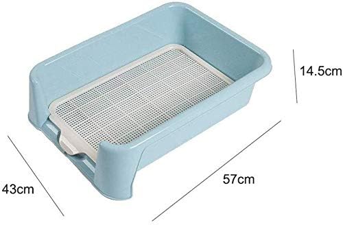 Blue 車 バイク Color 新作製品 世界最高品質人気 家電 カメラ 激安超特価 ビューティー B081vdcjlc 小動物用フェンス ウサギ 子犬 犬とペットのトイレペットトイレマット屋内トイレトレーニング草のトイレパッドルートレイ大子犬 43 57 14 5cm 100 品質