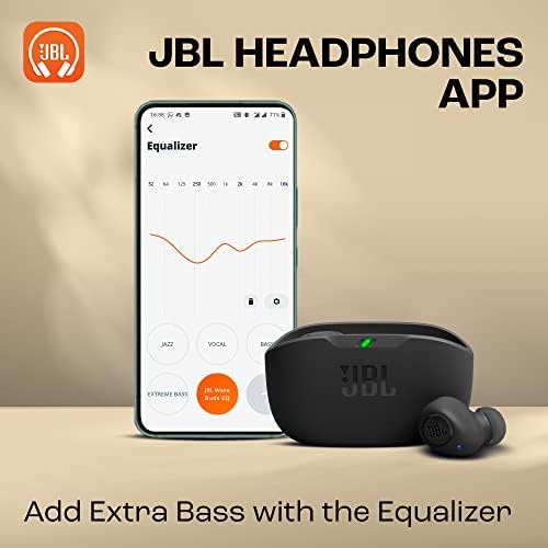 Wave Buds – Kabellose In-Ear Ohrhörer mit IP54 und IPX2 Wasserdichtigkeit – Kraftvoller Bass und 32 Stunden Akkulaufzeit – Schwarz