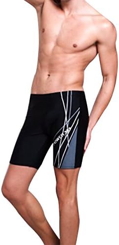 Stostock Men's Jammer Swimsuit Fashion Swimwear Black Size 3XL(Waist:33"-35")