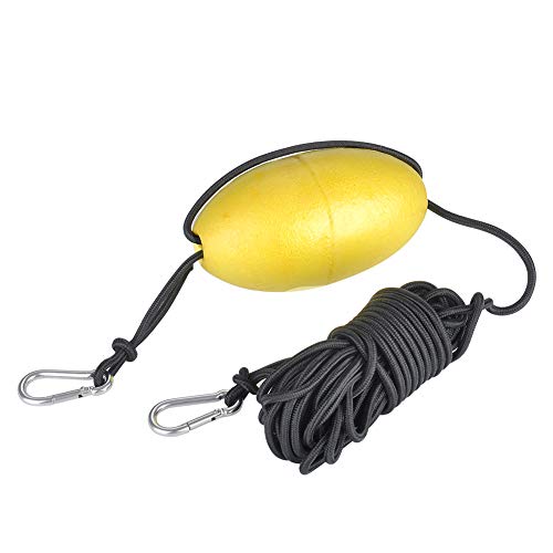 YSUCAU 30 ft Kayak Drift Anchor Tow Rope Tow Line Throw Line with EVA Buoy Steel Clips for Fishing Drift Anchors System
