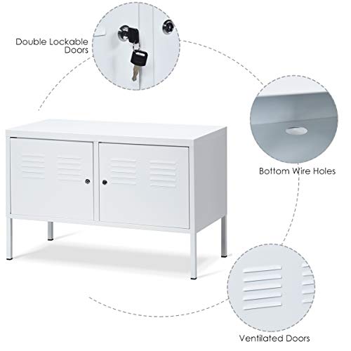 Tangkula Tv Storage Cabinet With 2 Tiendamia Com