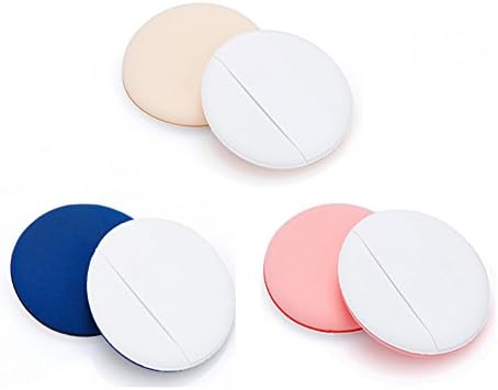 Air Loose Power Puff Sponge for Face Body Makeup Cosmetic Foundation BB Cream Cushion Round 6 Pcs (2×Blue,2×Pink,2×Flesh Color)