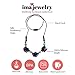 ima-jewelry Chewable Silicone Baby Teething Necklace BPA Free | Chew Beads - Safe for Baby | Chew Bead Necklace, Black