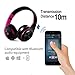 FARVOICE Bluetooth Headphones Over Ear Noise Cancelling Stereo Wireless Headset Wireless Headphone Headset with Microphone for PC/Cell Phones/TV (Rose-Black)thumb 3