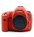 CEARI Professional Silicone Camera Case Rubber Housing Protective Cover for Canon EOS 5D Mark III, 5DS, 5DSR Digital SLR Camera - Red