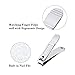 Anntuk Nail Clippers Set, 4PCS Sharpest Stainless Steel Fingernail clippers, Toenail Clippers (standard and for thick ingrown nails) and nail file for Men and Women
