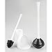 mDesign Slim Toilet Bowl Brush and Plunger Set for Bathroom Storage - White