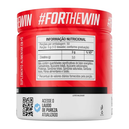 Creatina Pura 150G Pote Monohidratada FTW - Sem sabor Explosão de Energia, Força e Resistência - Absorção Rápida para Ganho de Massa e Performance