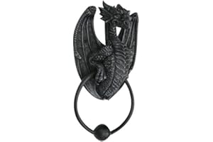 Pacific Giftware 7 Inch Dragon Gargoyle Bust Resin Door Knocker Statue Figurine