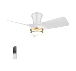 OPONL 30" White low profile Ceiling Fan with