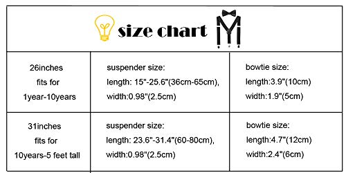 2 Hanerdun+Suspender+Bowtie+Adjustable+Girls