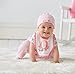 Gerber Baby Girls' 9 Piece Cap (0-6M) and Mitten (0-3M) Bundle, Elephants/Flowers, Newborn