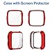 CAVN 4 Pack Screen Protector Case Compatible with Fitbit Versa/Versa SE Smartwatch, Soft TPU Plated Slim Full Coverage Screen Protective Bumper Cover (Red/Black/Blue/Green)