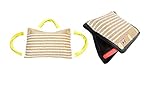 Bundle of 1 - 3 Handle Jute Bite Pillow Firm & 1 - 3 Handle Jute Bite Targeting Wedge - Redline K9