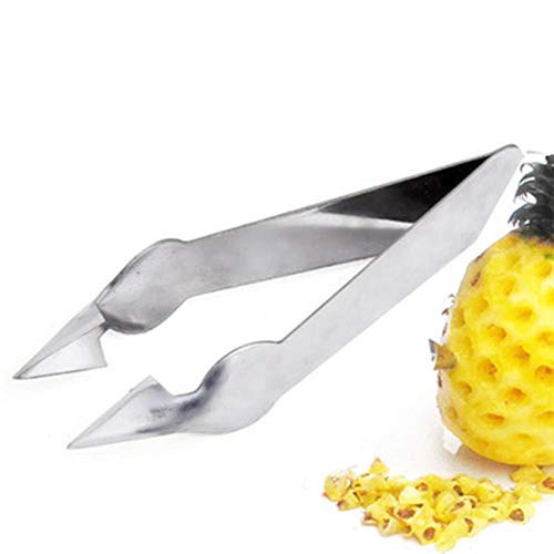 Unmengii Useful Salad Tool Fruit Clip Cutter Corer Slicer Pineapple Peeler Stainless Steel