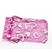Housweety 100PCs Fuchsia Love Heart Pattern Organza Wedding Gift Bags Pouches 12x9cm