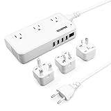 GEEKPRO® 200W International Travel Power Converter 220V to 110V With 4 ports Smart USB Charger with UK,US,AU,EU Plug