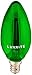 Luxrite LR21262 (2-Pack) Green LED Filament Candelabra Light Bulb, 4-Watt Equivalent to 40w Incandescent, Bright Green Color, 350 Lumens, 15,000 Hr Life, E12 Candelabra Base