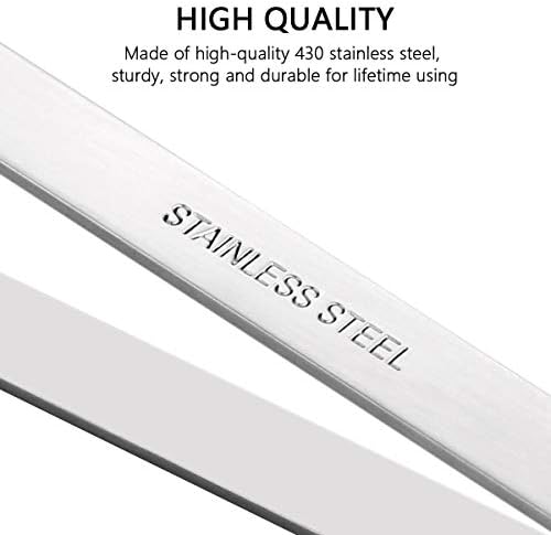 2 Pieces Fish Bone Tweezers Set, 4.6" Stainless Steel Tweezer and 5.5" Tongs for Cooking Food Design styling